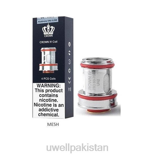 UWELL Balochistan - UWELL CROWN 4 متبادل کنڈلی (4 پیک) 6042184 un2 ڈبل میش 0.23 اوہم