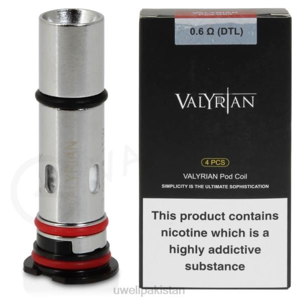 UWELL Balochistan - UWELL VALYRIAN پھلی کے متبادل کنڈلی (4 پیک) 604234 0.6ohm dtl