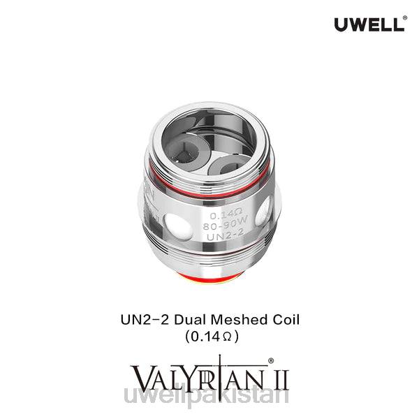 UWELL Vape Disposable - UWELL VALYRIAN 2 متبادل کنڈلی (2 پیک) 604229 un2 ڈبل میش 0.14 اوہم