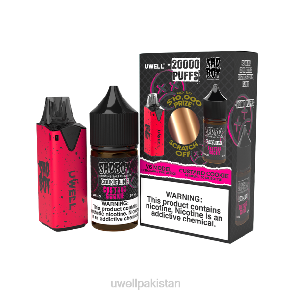 UWELL E Cigarette - UWELL V6 ڈسپوزایبل ڈیوائس + ڈیڈیز ویپر 30 ملی لیٹر جوس - کولیب بنڈل 6042217 clr: yellow/flv: honeydew melon chew 50mg