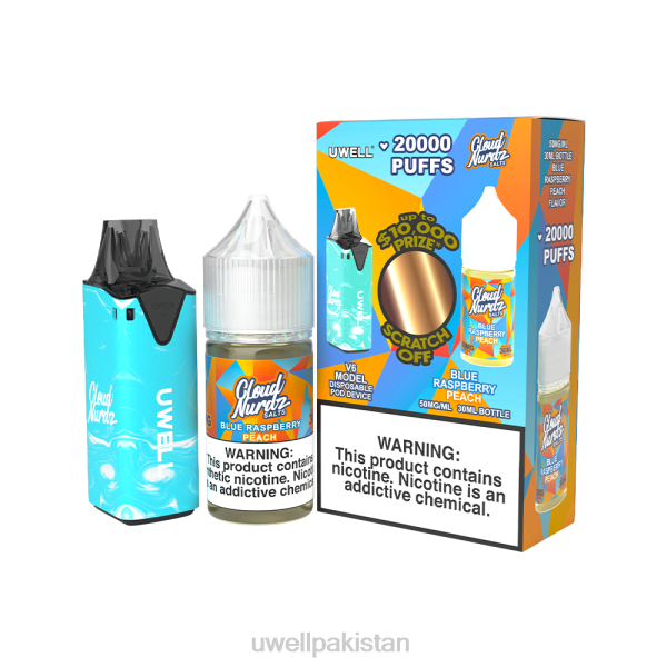 UWELL E Cigarette - UWELL V6 ڈسپوزایبل ڈیوائس + ڈیڈیز ویپر 30 ملی لیٹر جوس - کولیب بنڈل 6042217 clr: yellow/flv: honeydew melon chew 50mg